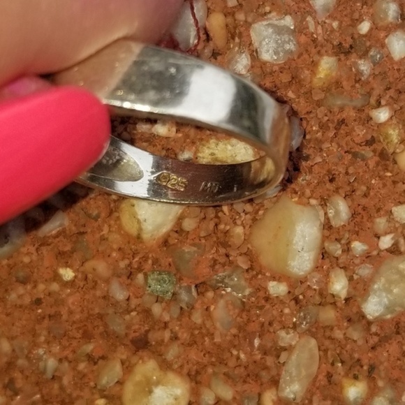 Vintage sterling MOP ring ‎ 6.5 - Picture 6 of 9